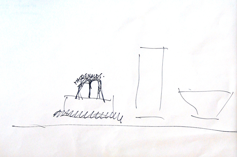 Schets voor de tentoonstelling Super & Popular